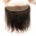 Human Virgin Hair Yaki Straight 13x4 Lace Frontal Closure With Baby Hair,Natural Color